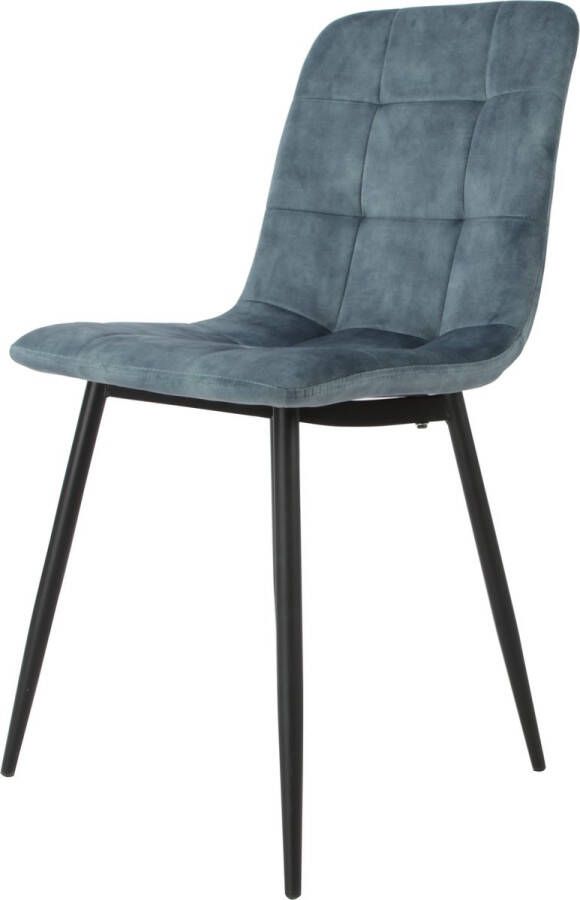 Meubelgoedkoop Velvet eetkamerstoel Blauw Los Angeles eetkamerstoel velvet stoel