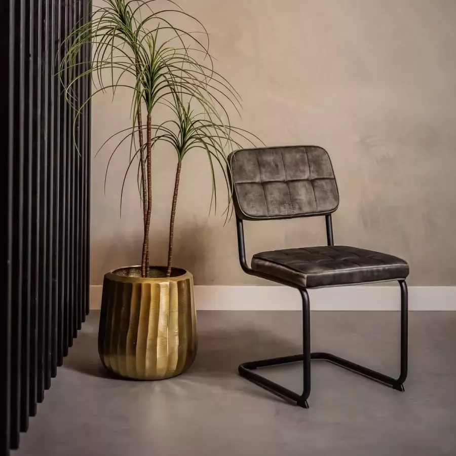 Meubelgoedkoop Velvet eetkamerstoel Grijs Amsterdam buisframe stoel eetkamerstoel velvet stoel