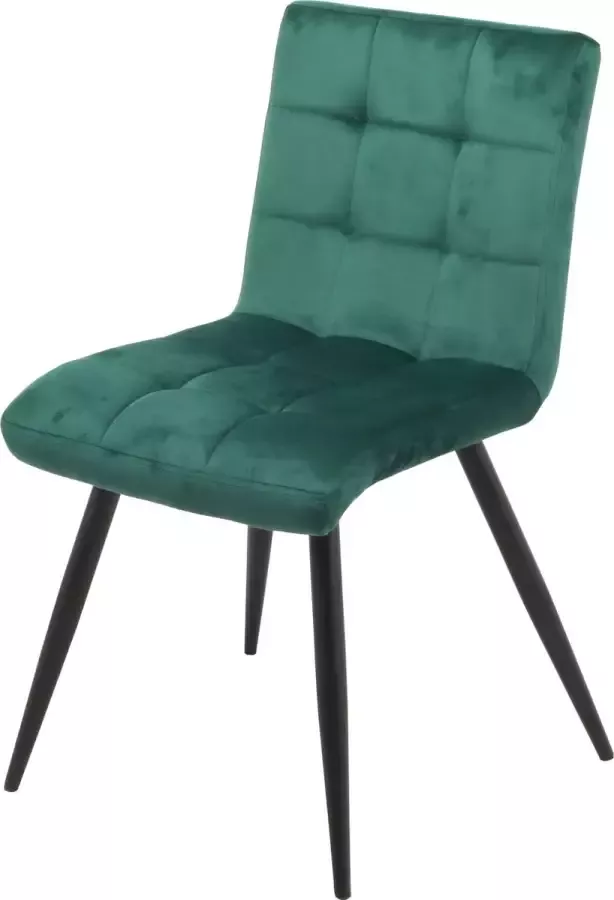 Meubelgoedkoop Velvet eetkamerstoel London (groen) velours eetkamerstoel velvet stoel eetkamerstoel velvet fluweel