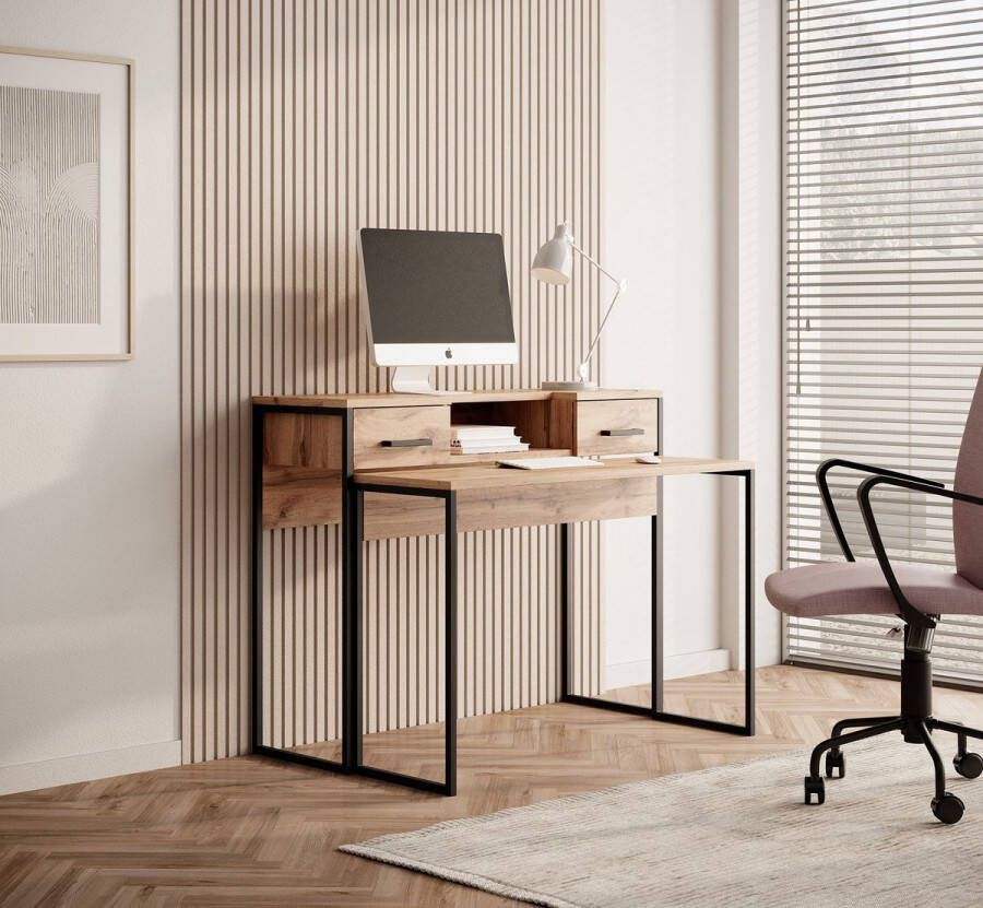 MEUBELLA Bureau Jonah Eiken 120 cm