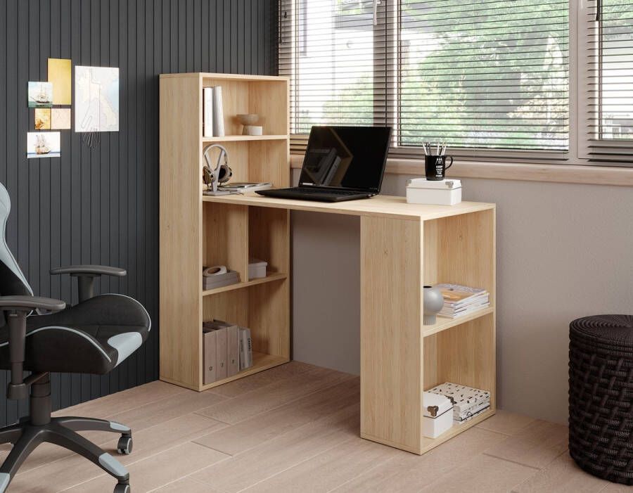 MEUBELLA Bureau Ward Eiken 120 cm - Foto 2