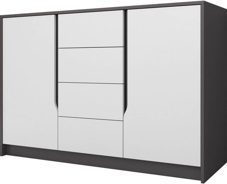 MEUBELLA Commode Sephora Wit Grijs 138 cm ACTIE