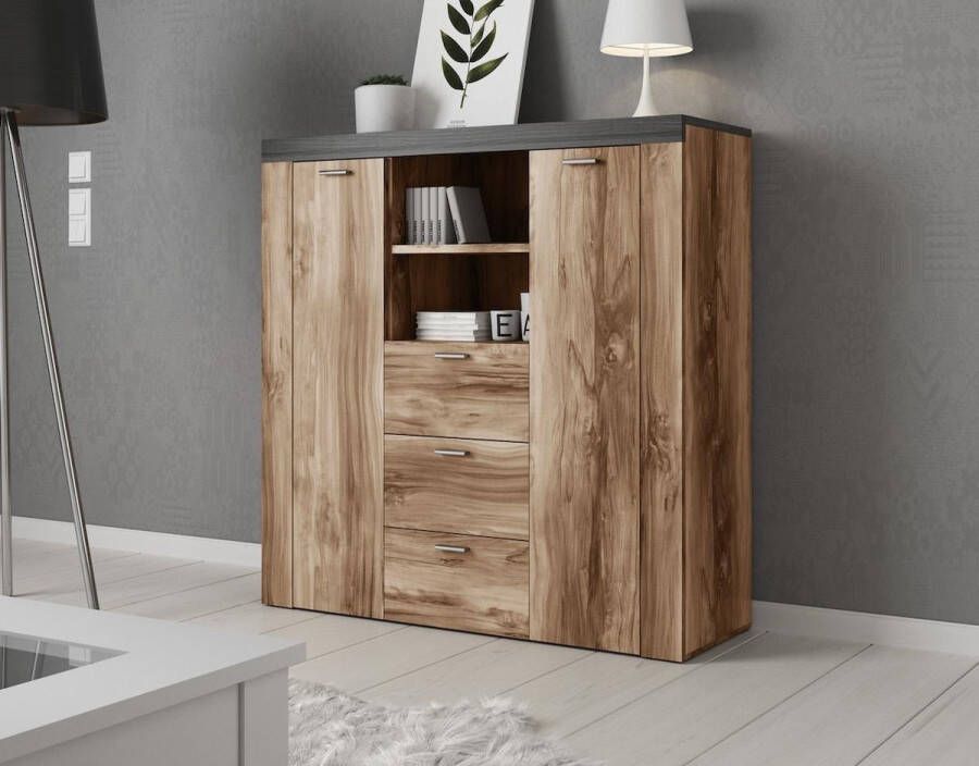 MEUBELLA Dressoir Adore Eiken Grijs 118 cm