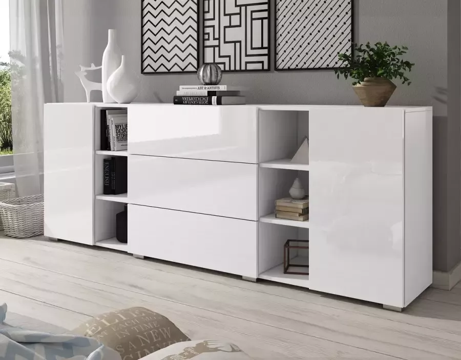 Meubella Dressoir Bonzo Wit 190 cm - Foto 2