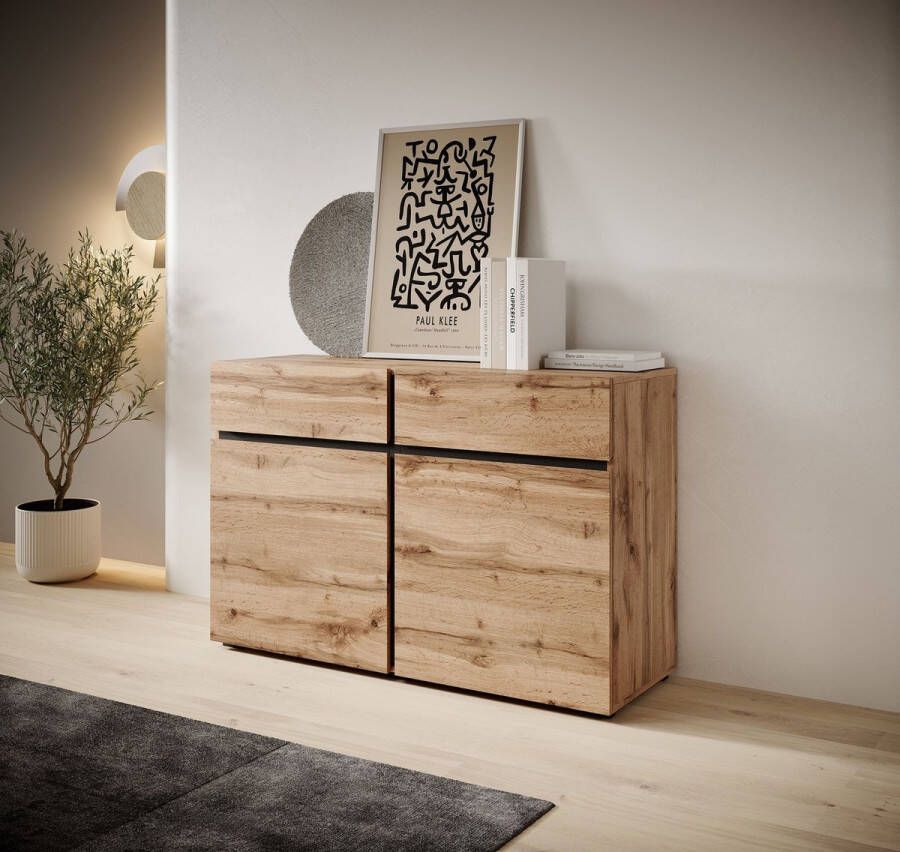 Meubella Dressoir Cainan Eiken Zwart 119 cm - Foto 2