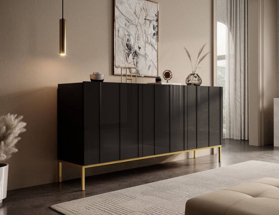 Meubella Dressoir Elysian Zwart 160 cm - Foto 2