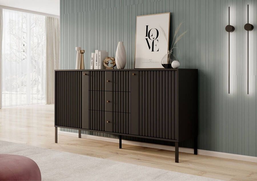 Meubella Dressoir Kaylan Zwart 155 cm - Foto 2