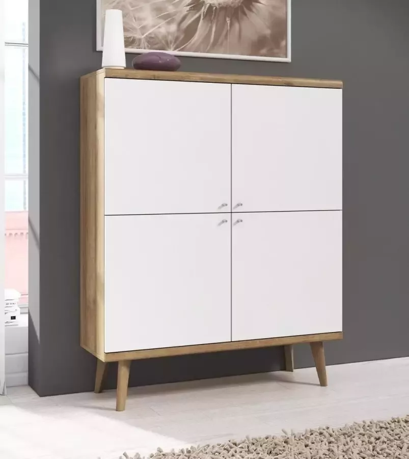 Meubella Dressoir Primavera Wit Licht eiken 107 cm Hoog - Foto 2