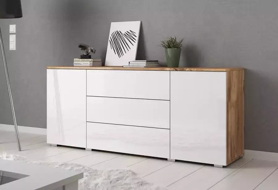 Meubella Dressoir Pure 150 cm Wit Eiken - Foto 2