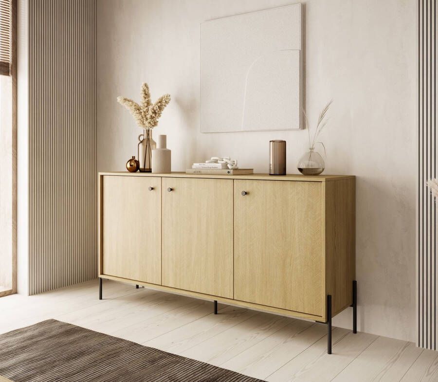 Meubella Dressoir Solid Eiken 156 cm - Foto 2