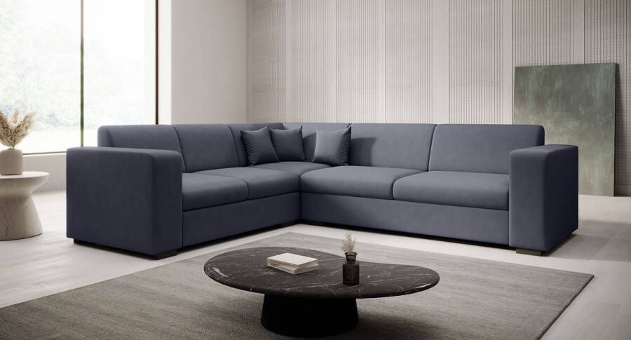 MEUBELLA Hoekbank Santana Antraciet Stof Links