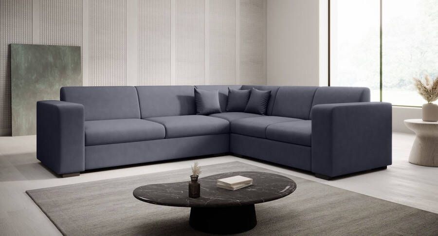 MEUBELLA Hoekbank Santana Antraciet Stof Rechts