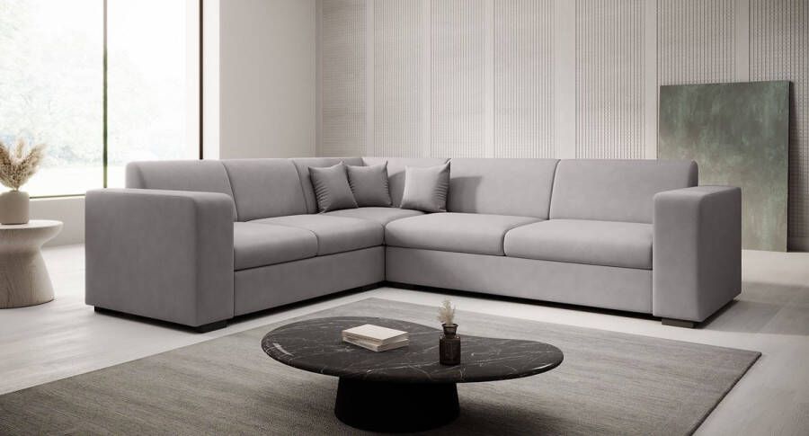 MEUBELLA Hoekbank Santana Lichtgrijs Stof Links