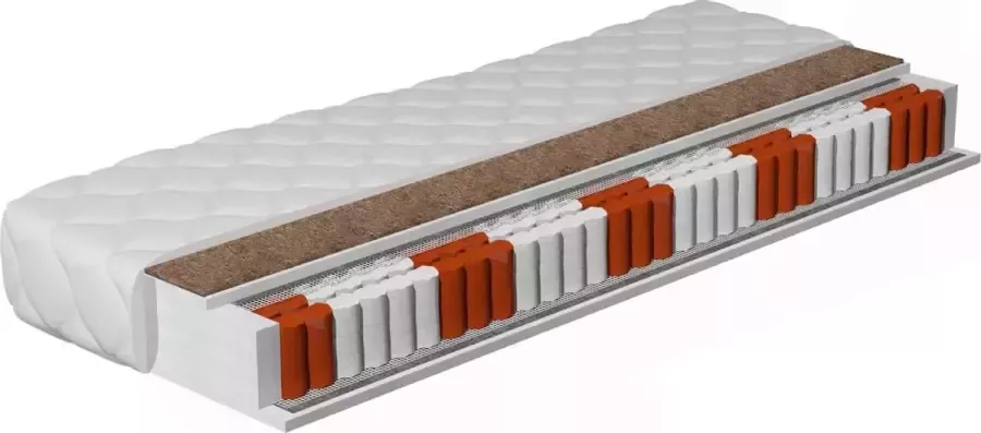 MEUBELLA Matras Felix Pocketvering 7 zones met kokos 140x200 cm