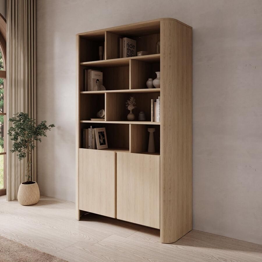MEUBELLA Barbados Boekenkast Eiken 103x39x170 cm