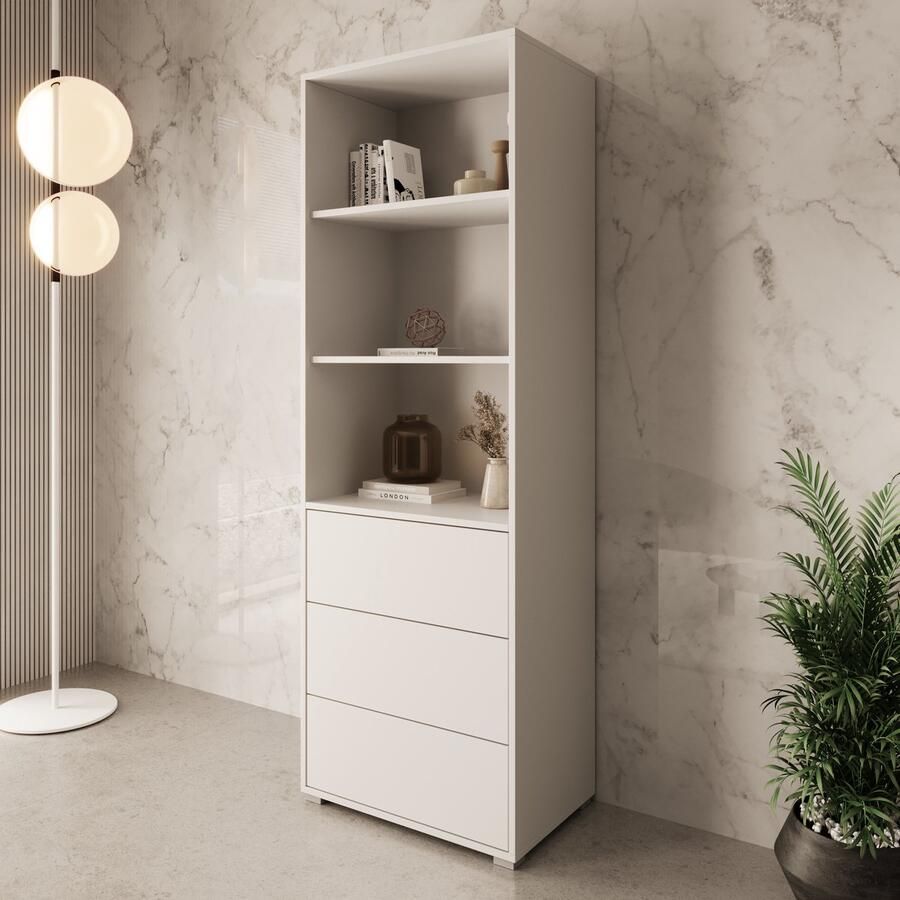 MEUBELLA Boekenkast Gideon Wit 60 cm