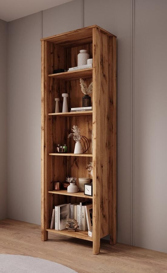 MEUBELLA Boekenkast Isaac 1 Eiken 66 cm