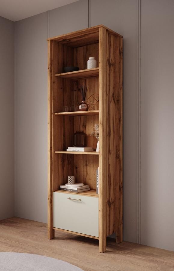 MEUBELLA Boekenkast Isaac 3 Eiken 66 cm