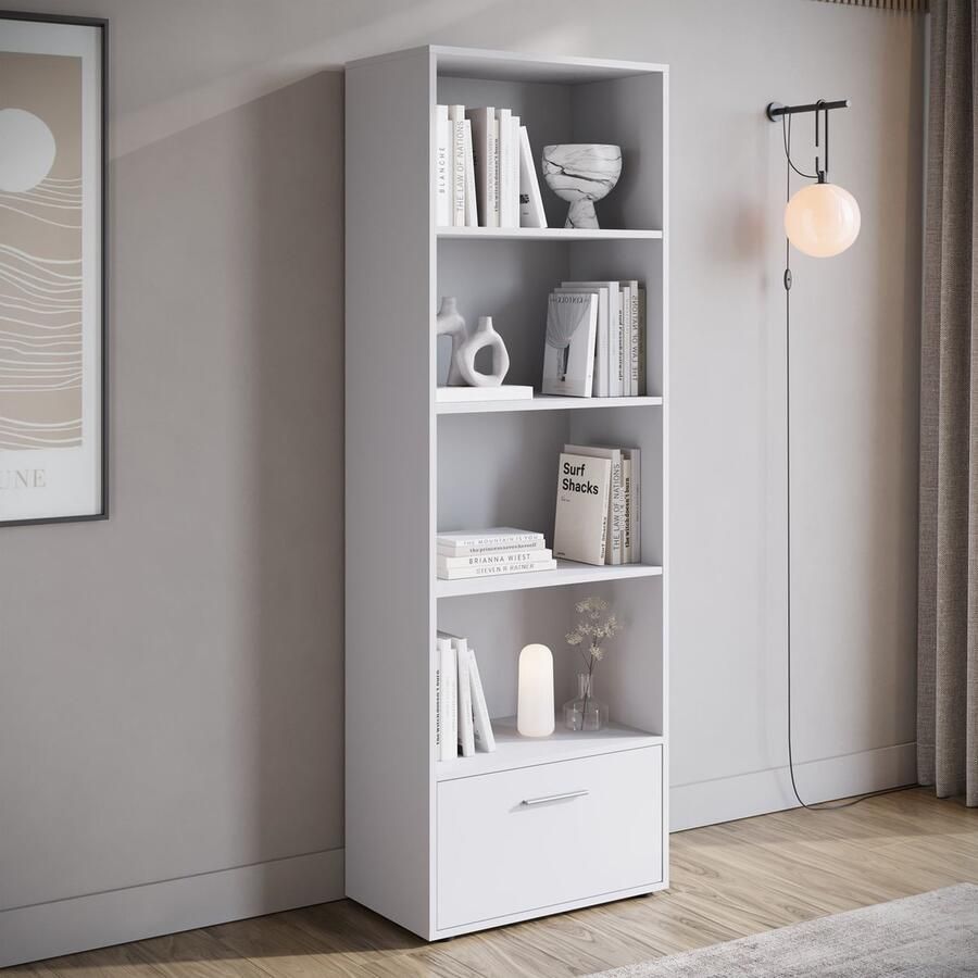 MEUBELLA Boekenkast Tristan Wit 60 cm