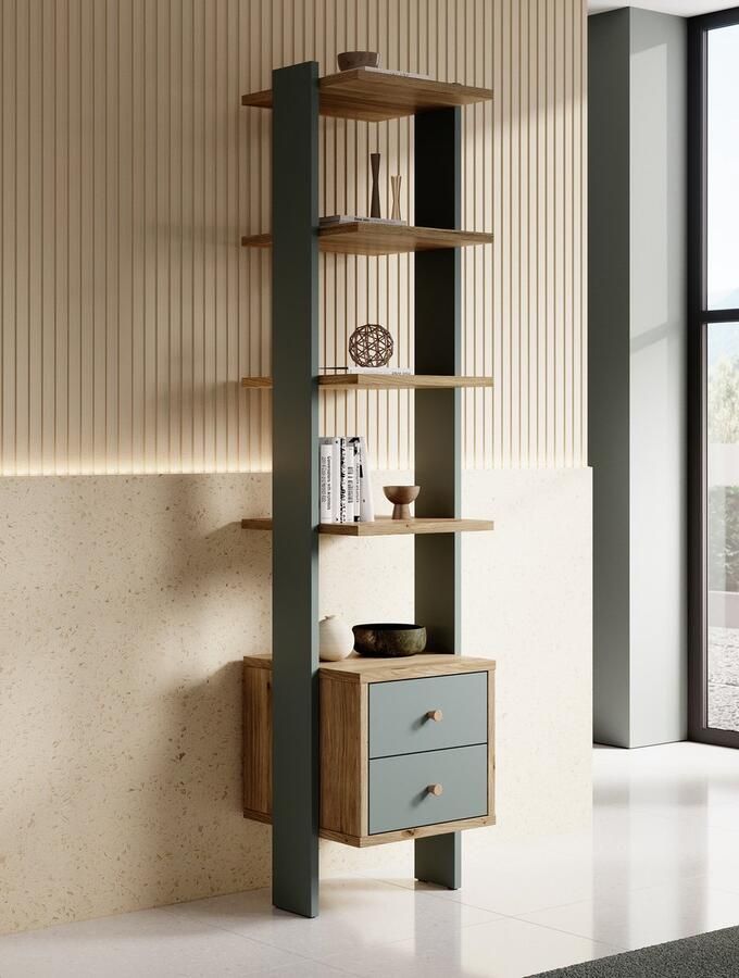 MEUBELLA Boekenkast Wally Groen 44 cm