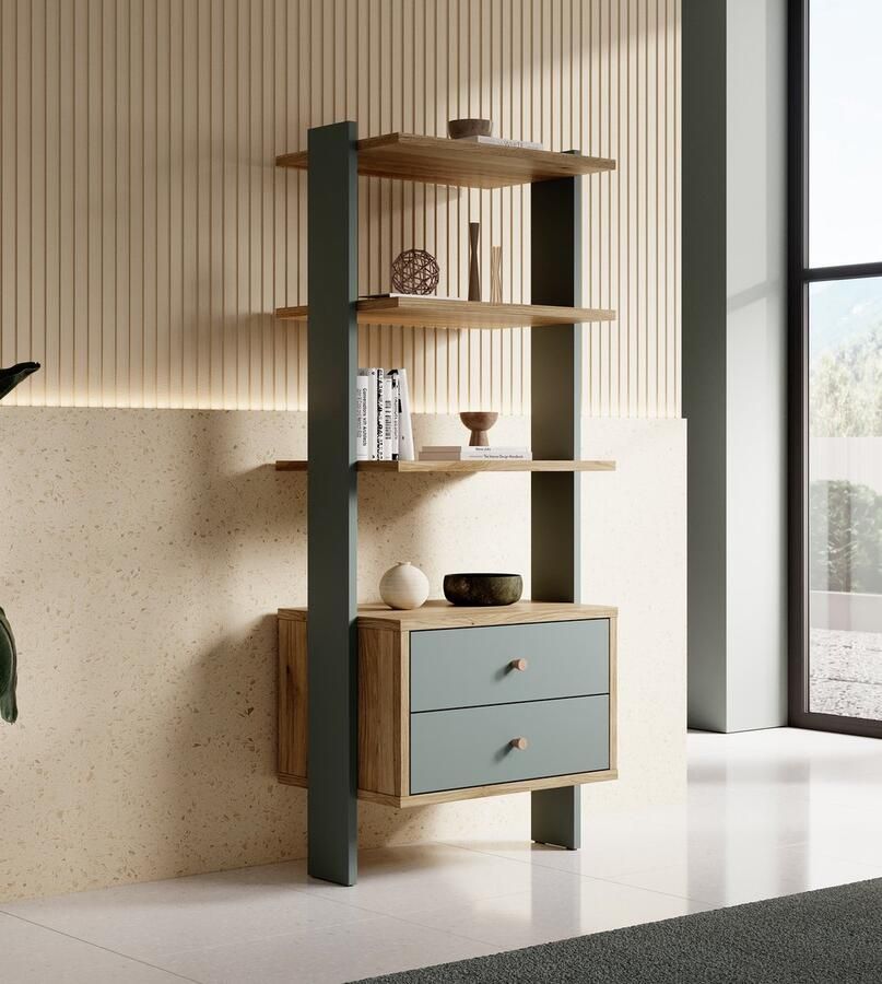 MEUBELLA Boekenkast Wally Groen 64 cm