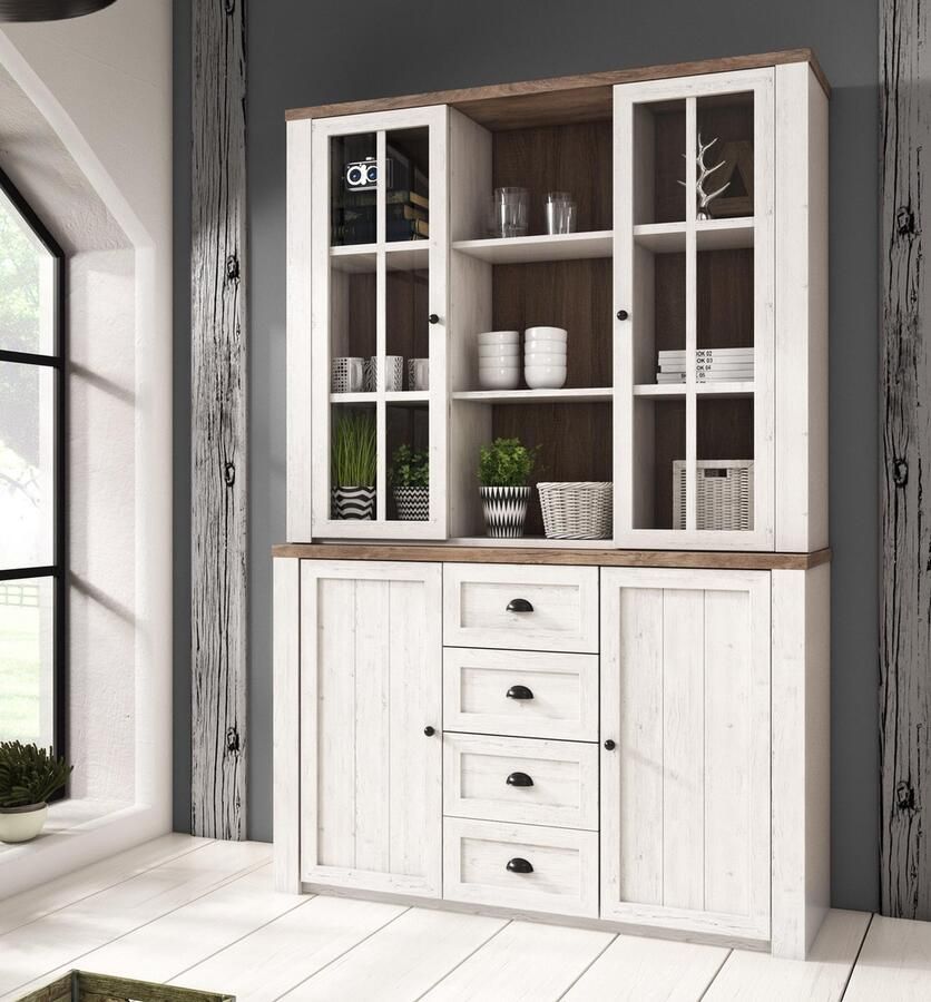 MEUBELLA Buffetkast Parello 2 Wit Eiken 130 cm - Foto 2