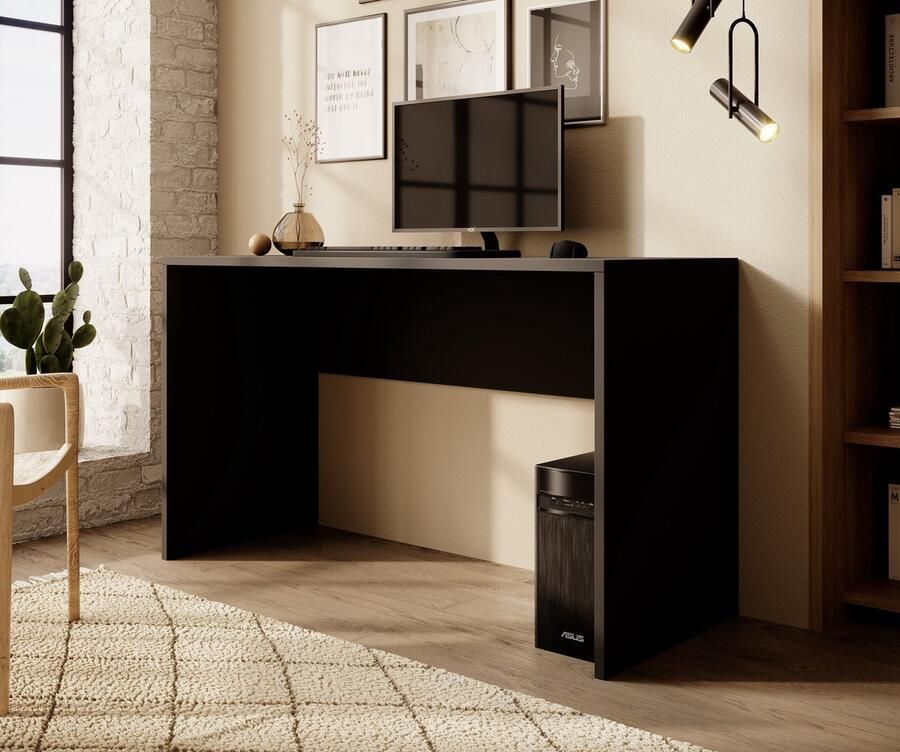 MEUBELLA Bureau Apoda 2 Zwart 130 cm