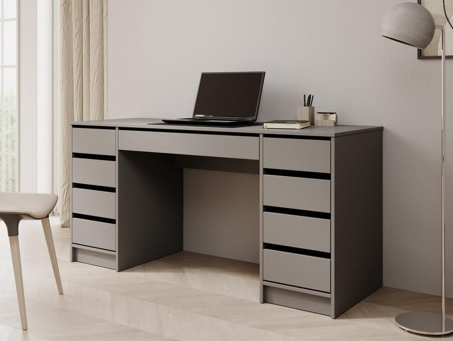 Meubella Bureau Avio 2 Antraciet 154 cm