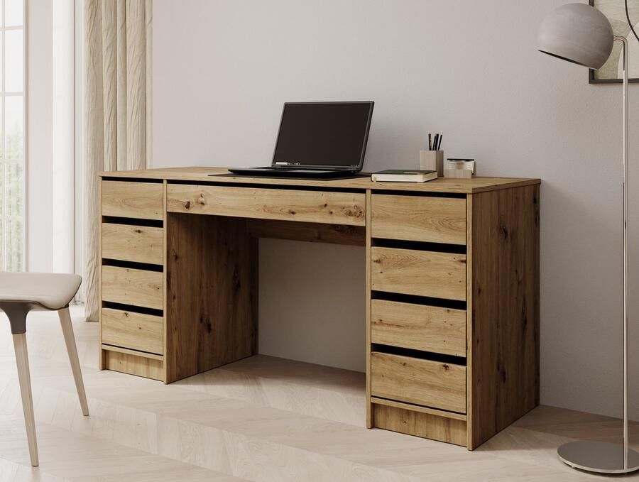 MEUBELLA Bureau Avio 2 Eiken 154 cm