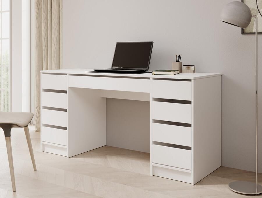Meubella Bureau Avio 2 Wit 154 cm