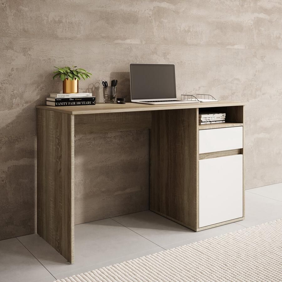 MEUBELLA Bureau Babot Eiken 2 120 cm ACTIE