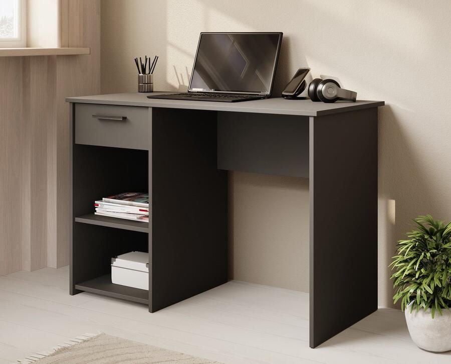 MEUBELLA Bureau Bellini Antraciet 110 cm