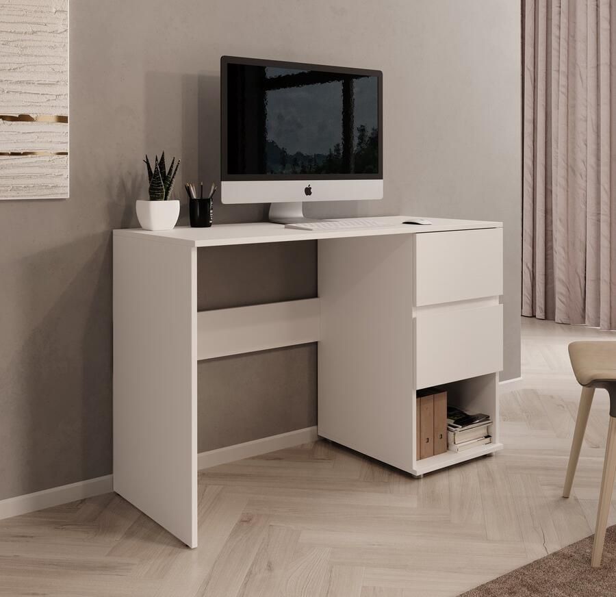 MEUBELLA Bureau Brussel Wit 115 cm