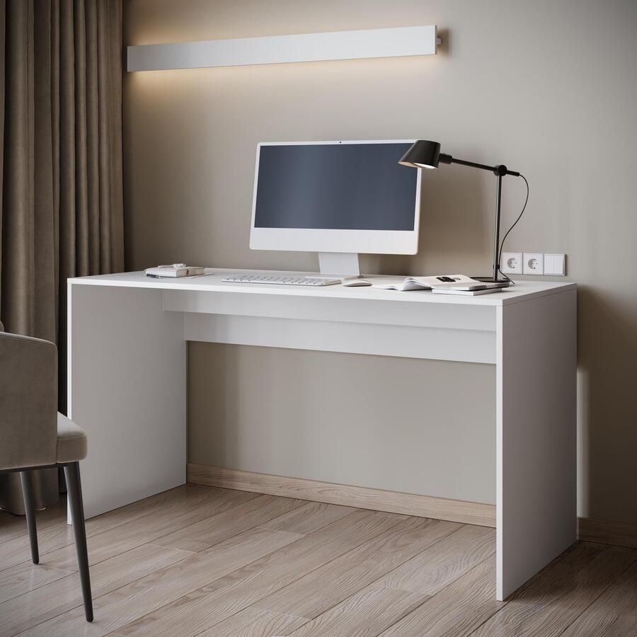 MEUBELLA Bureau Nyon Wit 140 cm