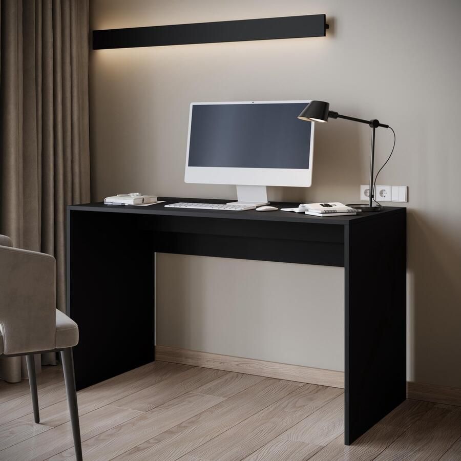 Meubella Bureau Nyon Zwart 120 cm