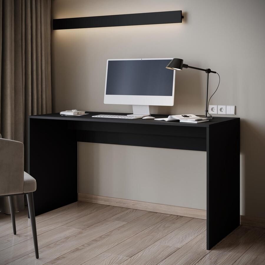 Meubella Bureau Nyon Zwart 140 cm