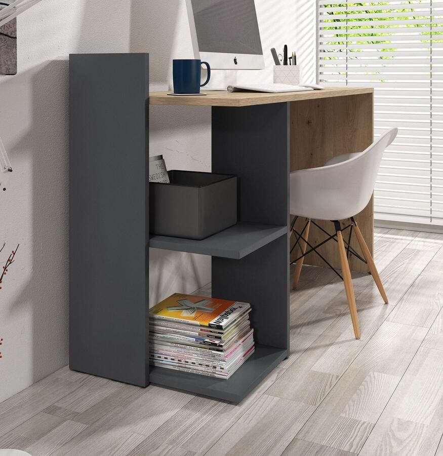 MEUBELLA Bureau Pierre Eiken Antraciet 120 cm - Foto 2