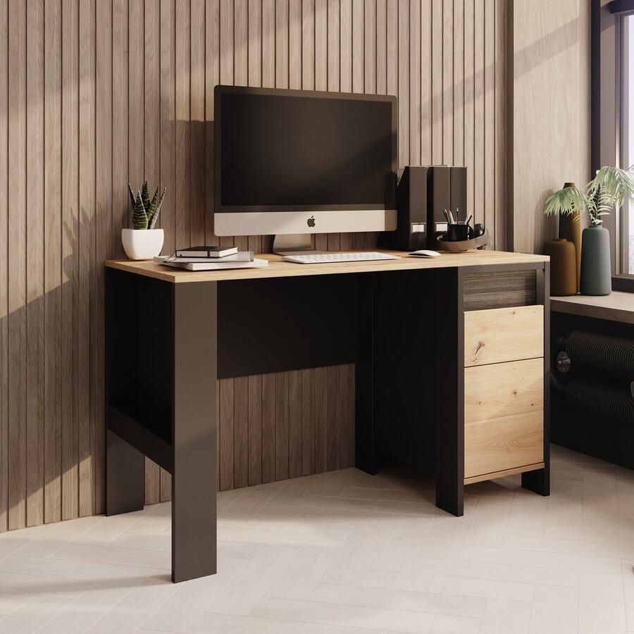 MEUBELLA Bureau Stratosphere Eiken 122 cm