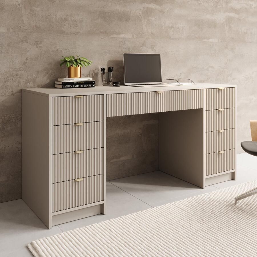 MEUBELLA Bureau Tavares 2 Beige 154 cm