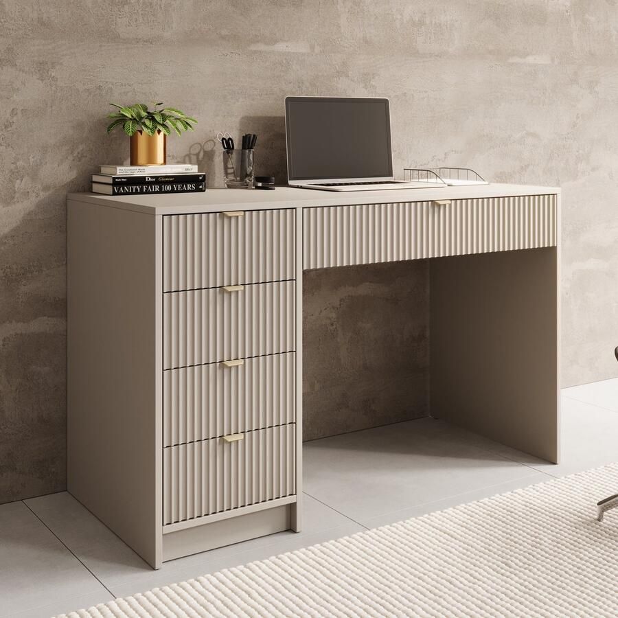 MEUBELLA Bureau Tavares Beige 120 cm