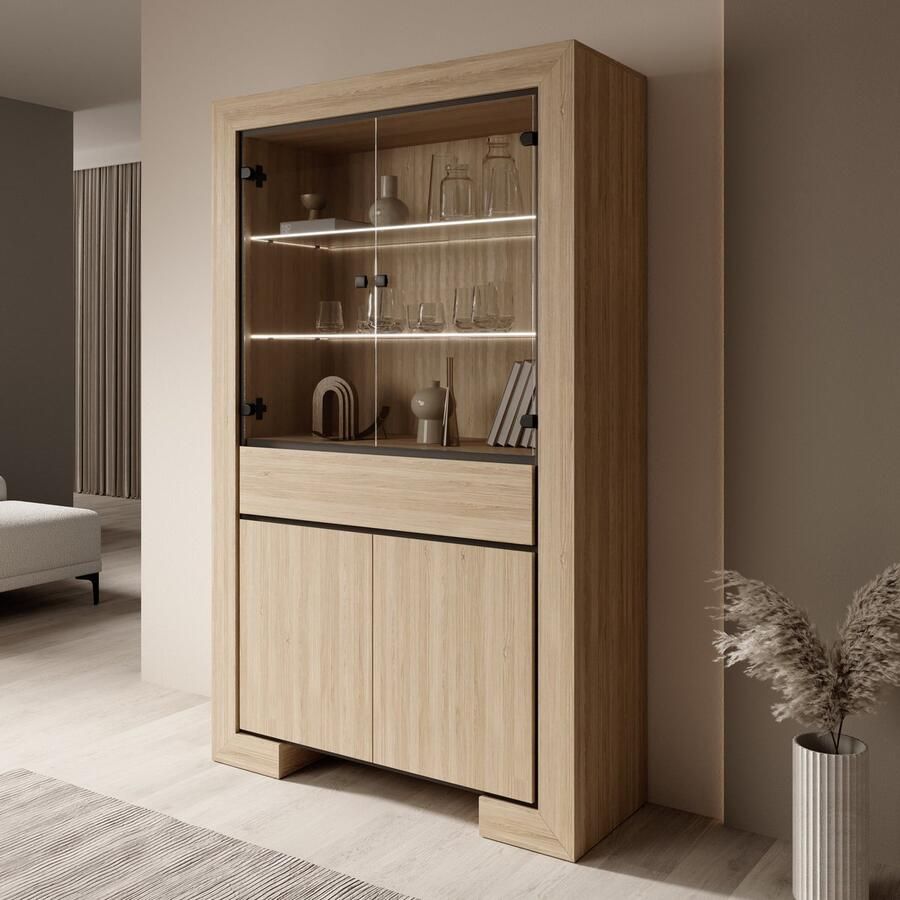 MEUBELLA Cayuga Buffetkast Eiken 113x41x185 cm