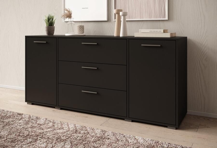 MEUBELLA Dressoir Betty Zwart 150 cm