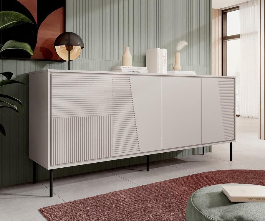 MEUBELLA Dressoir Blanes Beige 200 cm