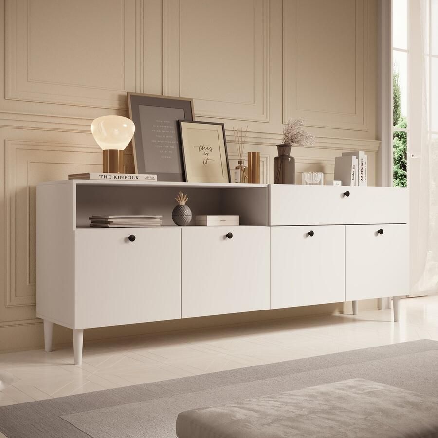 Meubella Dressoir Darwin Wit 200 cm