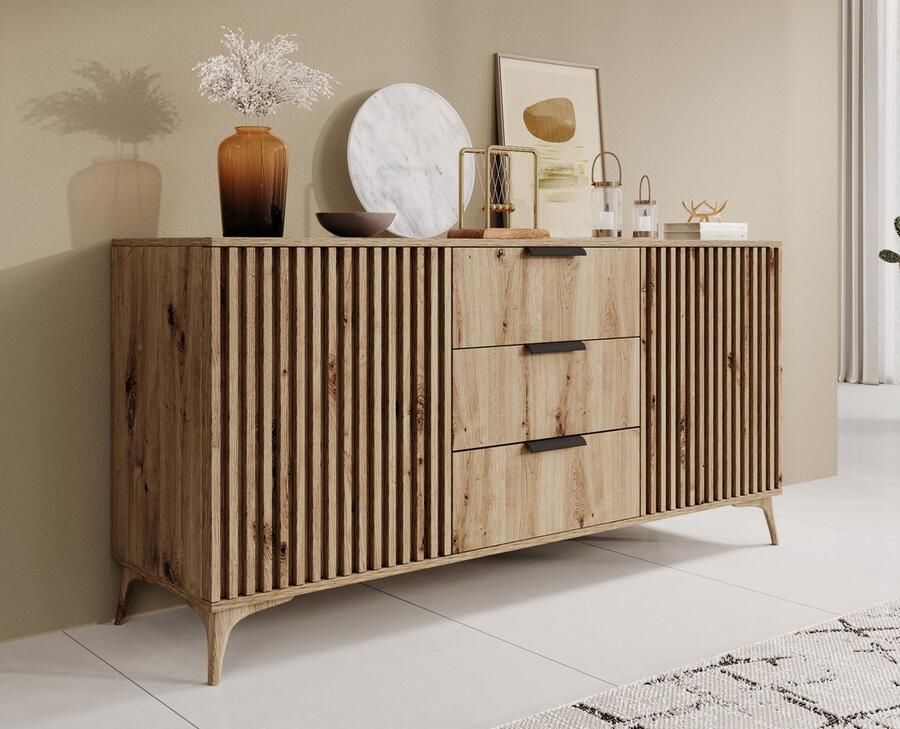 Meubella Dressoir Evy Eiken 150 cm