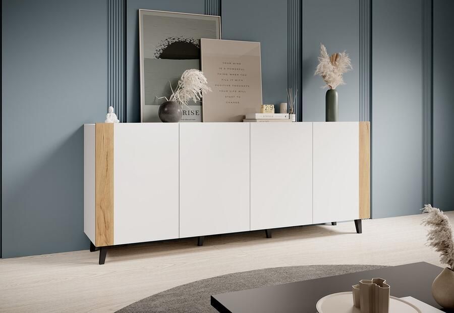 MEUBELLA Dressoir Formentera Wit 200 cm