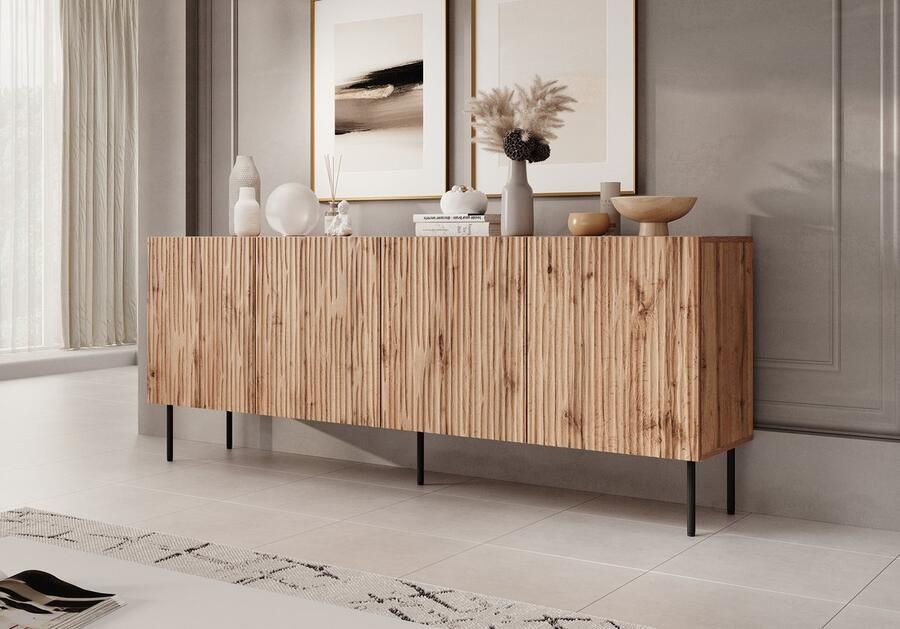 MEUBELLA Dressoir June Eiken 190 cm