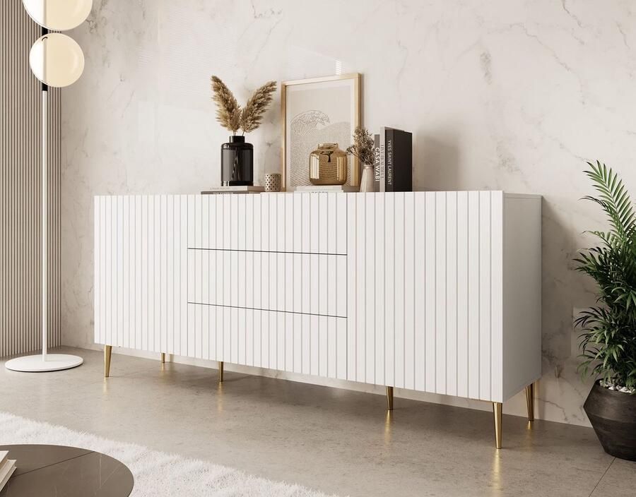 MEUBELLA Dressoir King Wit 180 cm Met lades