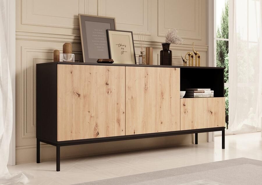 MEUBELLA Dressoir Lagos Eiken 180 cm
