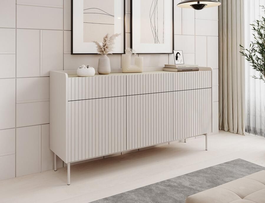 MEUBELLA Dressoir Livako Beige 153 cm